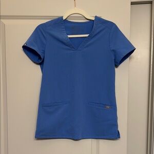 Figs Women's Blue V-Neck Top